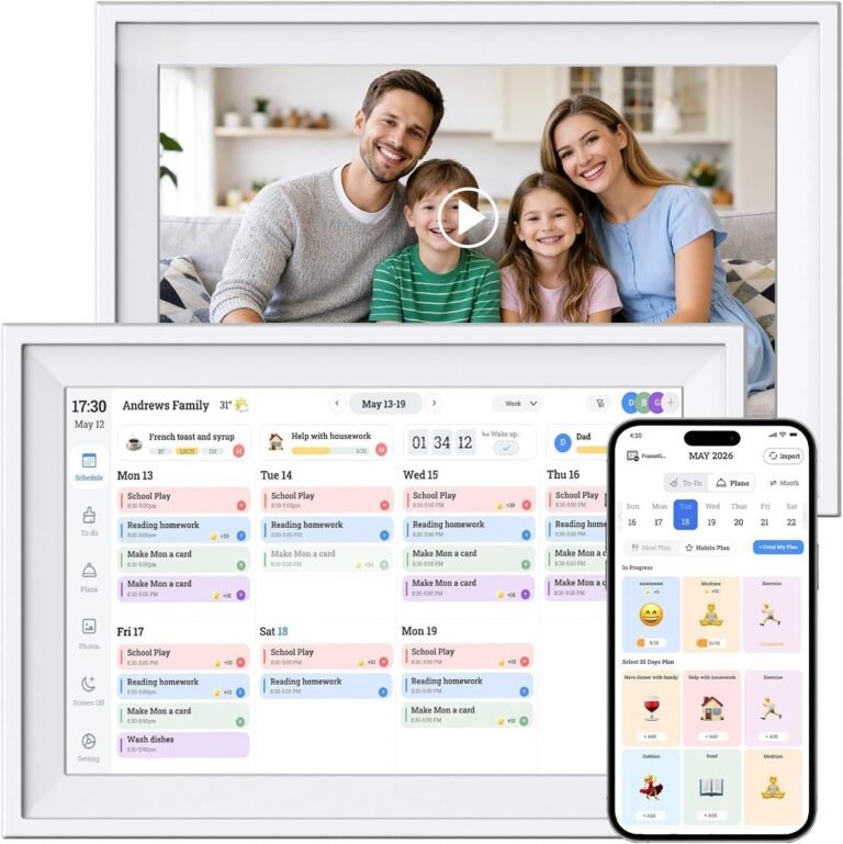 The Smart Wall Clock That Displays Calendar, Weather, and Family Photos